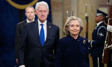 Former President Bill Clinton and former Secretary of State Hillary Clinton on January 20 at the US Capitol in Washington