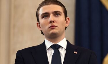 Barron Trump is pictured on January 20.