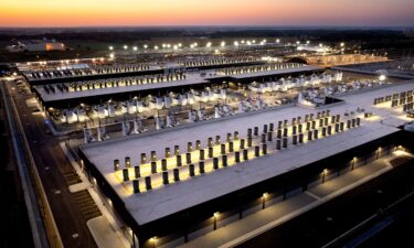 Pictured is an Amazon Web Services AI data center in New Carlisle