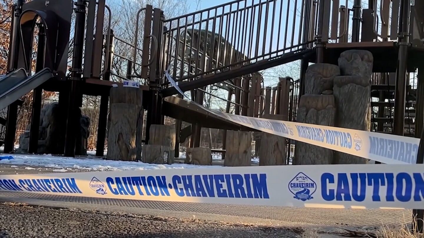 <i>WABC via CNN Newsource</i><br/>Tape sections off a playground in Brooklyn