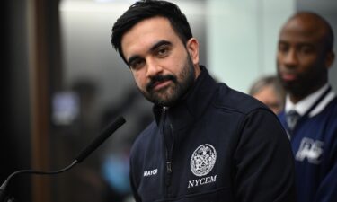 Mayor Zohran Mamdani is pictured during a press conference at New York City Emergency Management Department to discuss the City's preparations for the upcoming snowstorm on Friday.