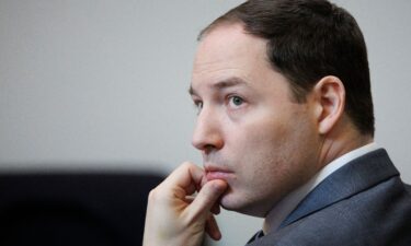 Brendan Banfield looks on during his double-murder trial in Fairfax County Circuit Court on January 14 in Fairfax