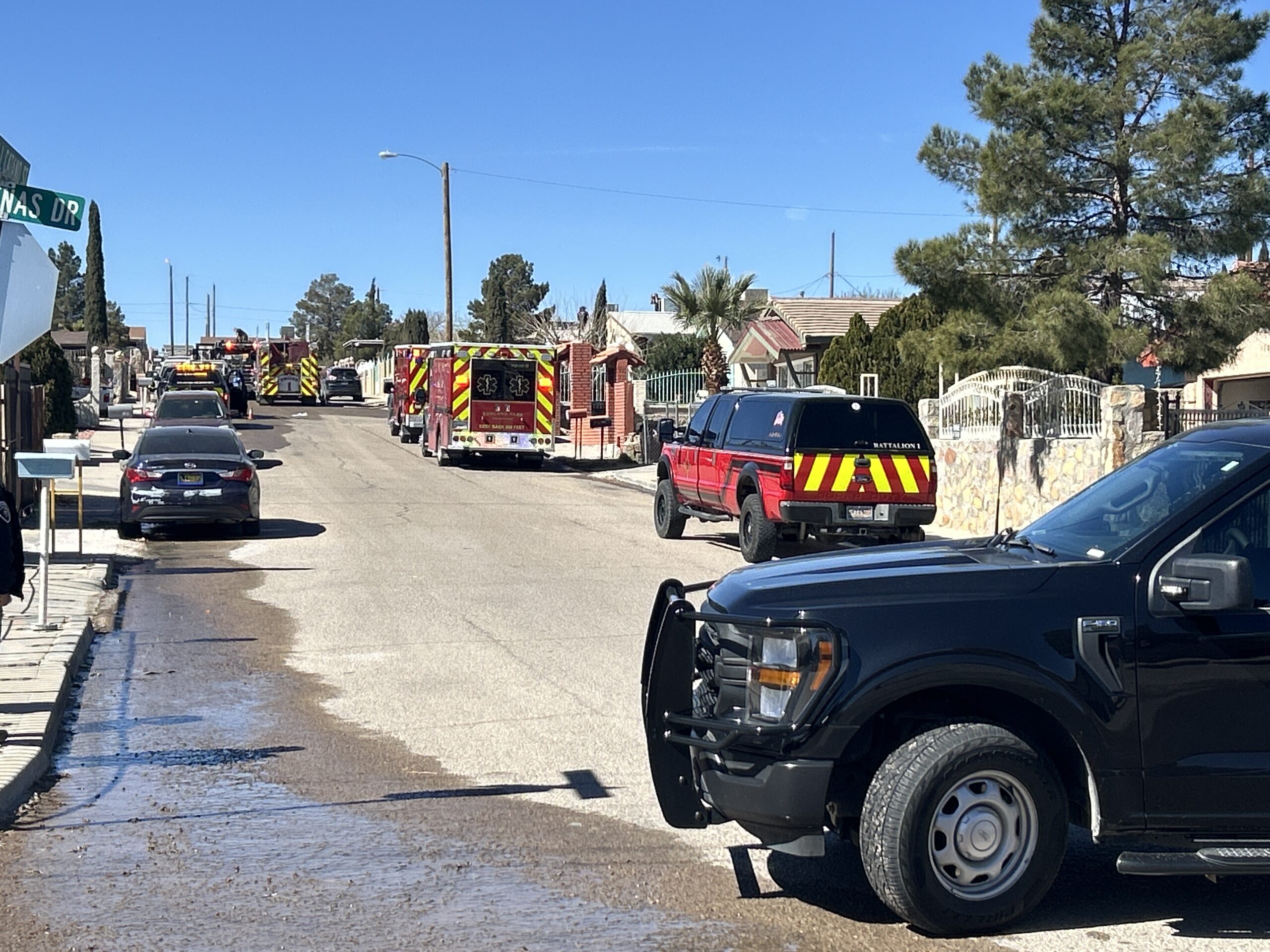 Sunland Park Fire respond to house fire on Father Luis Catano St. - KVIA