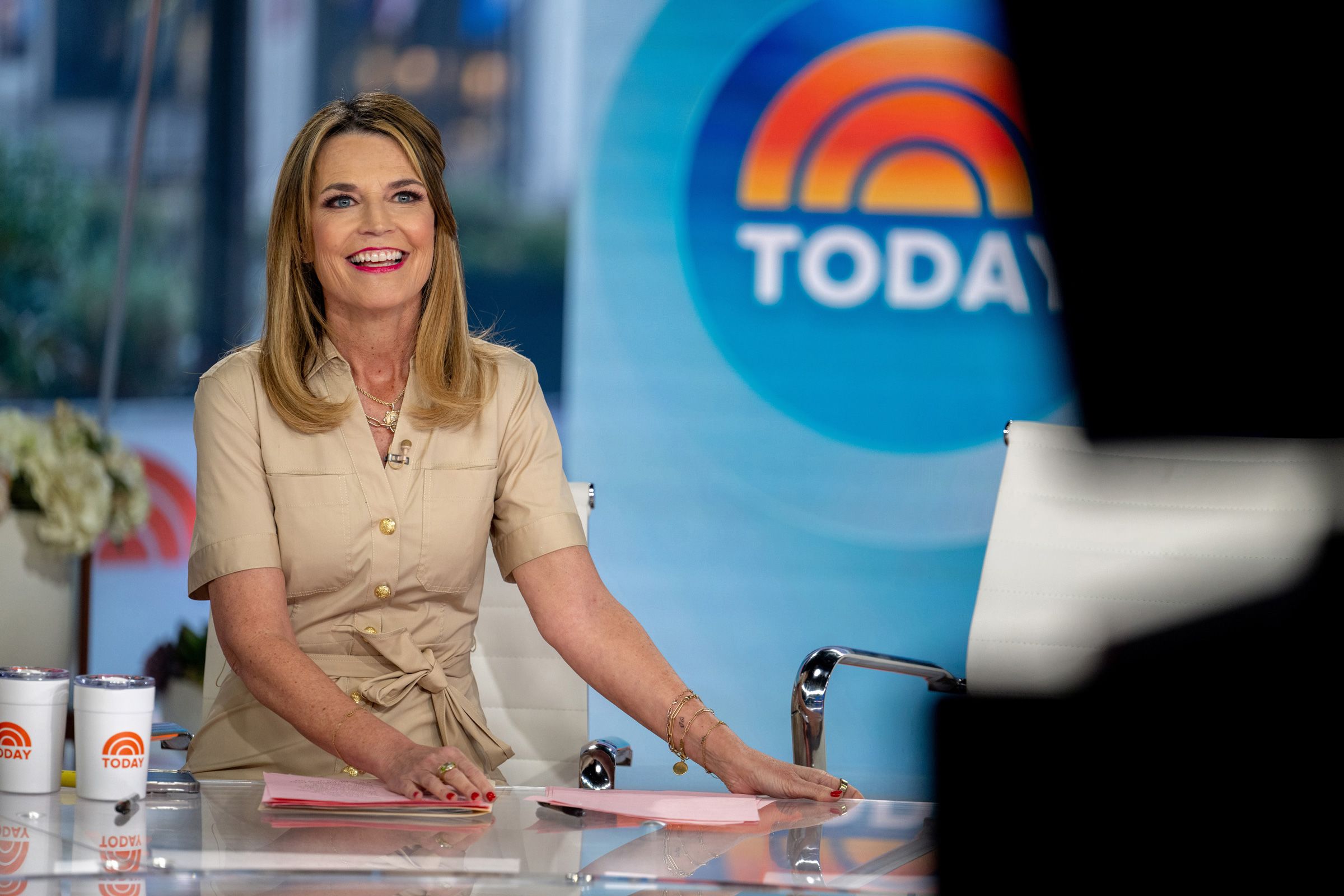 <i>Nathan Congleton/NBC/Getty Images via CNN Newsource</i><br/>Savannah Guthrie on the set of NBC’s “Today” show on March 11.