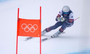 American skier Breezy Johnson won the United States' first gold medal of the Games in the downhill.