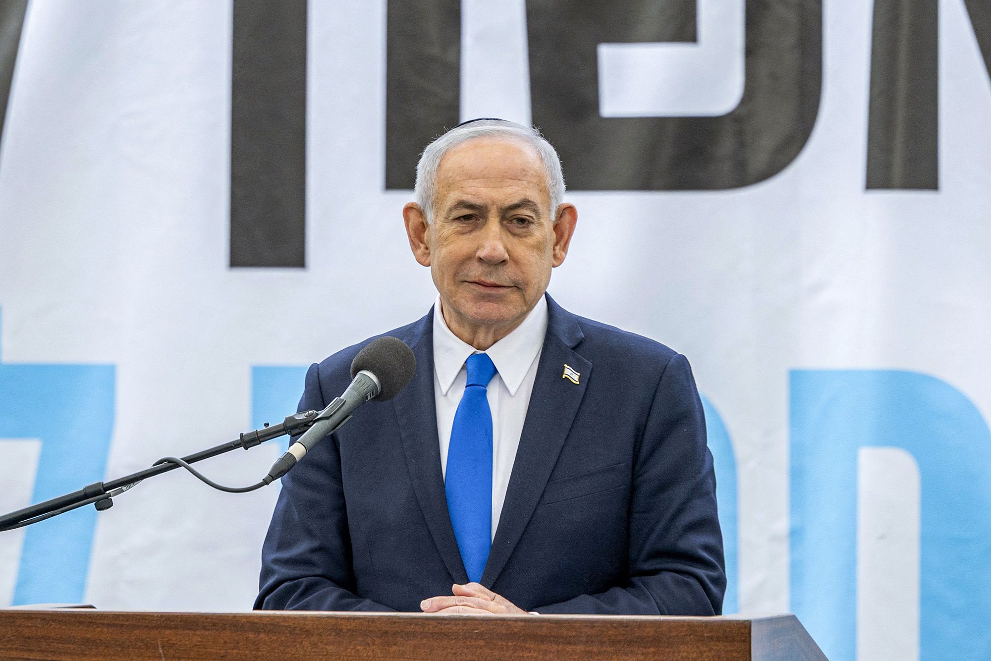 <i>Chaim Goldberg/AFP/Getty Images via CNN Newsource</i><br/>Israel's Prime Minister Benjamin Netanyahu