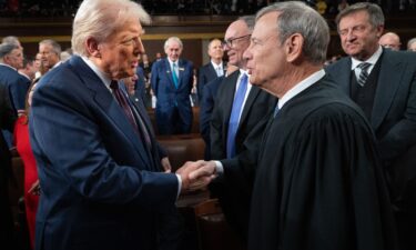 US Associate Supreme Court Justice Clarence Thomas attends inauguration ceremonies in the Rotunda of the US Capitol on January 20