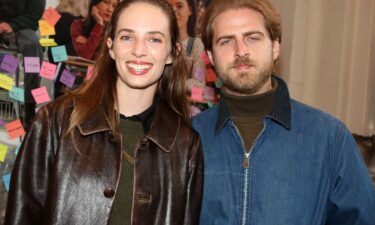 Maya Hawke (left) and Christian Lee Hutson (right) pictured in April 2025.