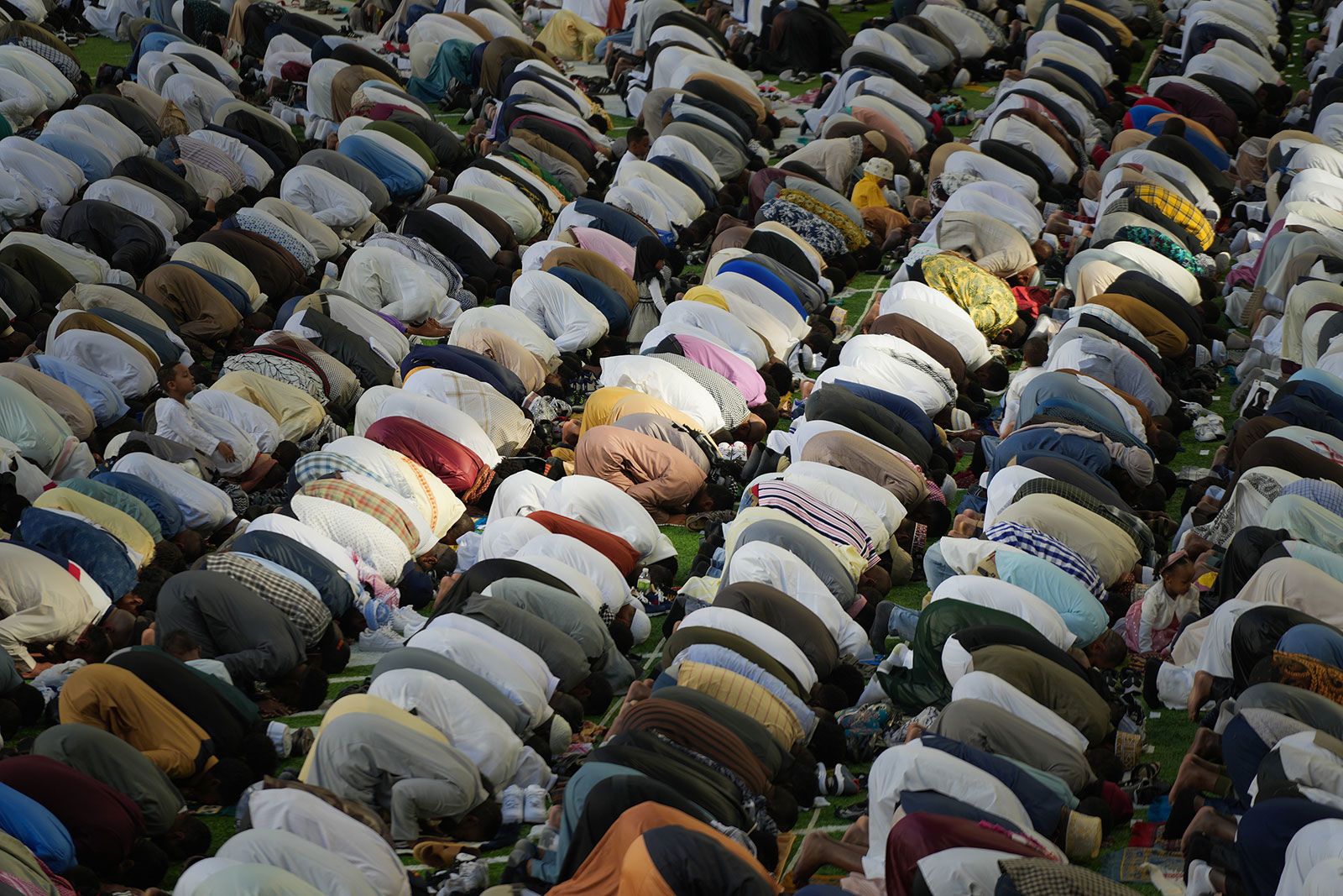 Thousands of people came together to celebrate Eid at the Super Eid event, July 9, 2022, at US Bank Stadium in Minneapolis.