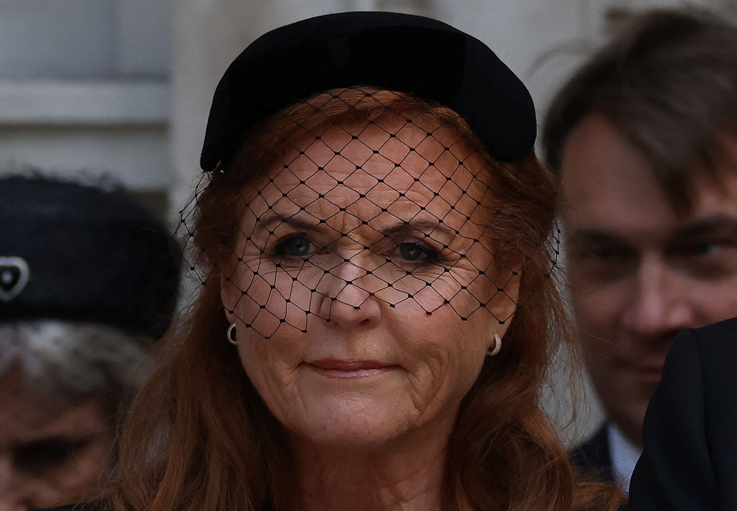 Sarah Ferguson leaves Westminster Cathedral in London on the day of the funeral of Katharine, Duchess of Kent on September 16, 2025.