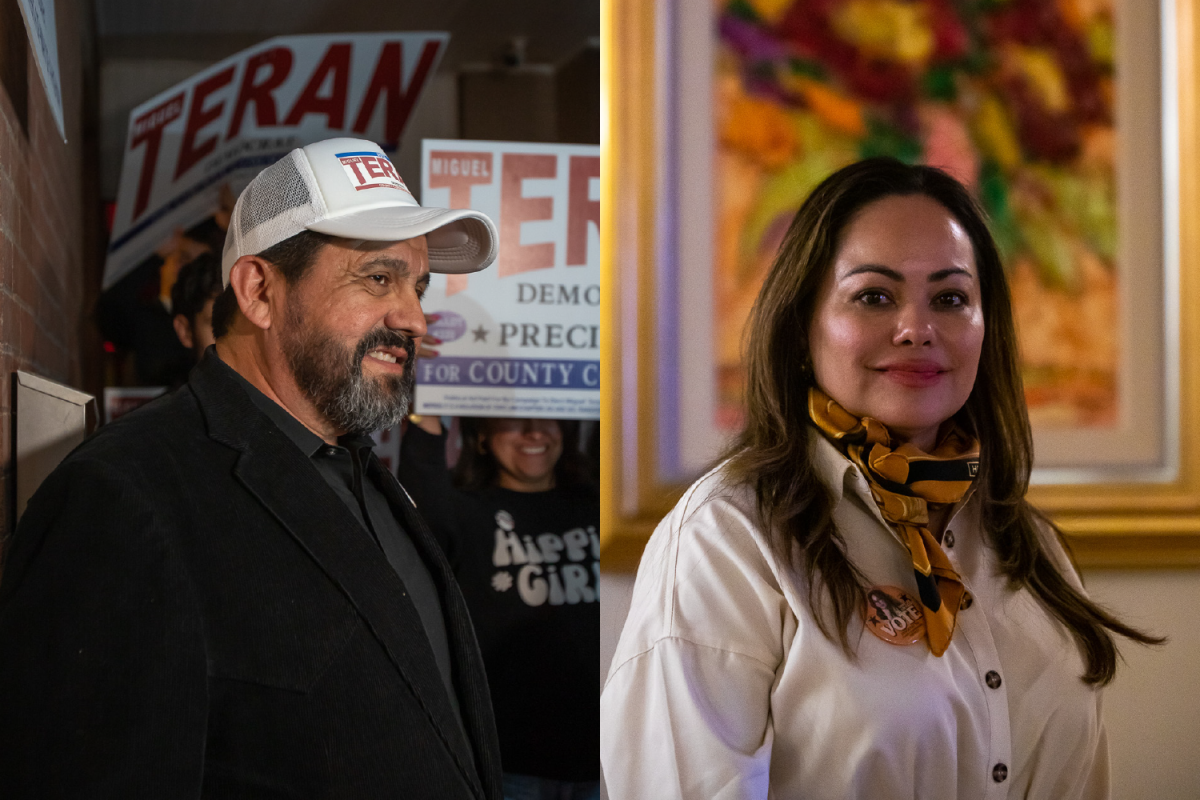 Miguel Teran, left, and Annette Griego won their respective races for El Paso County Commissioners Court on Tuesday.