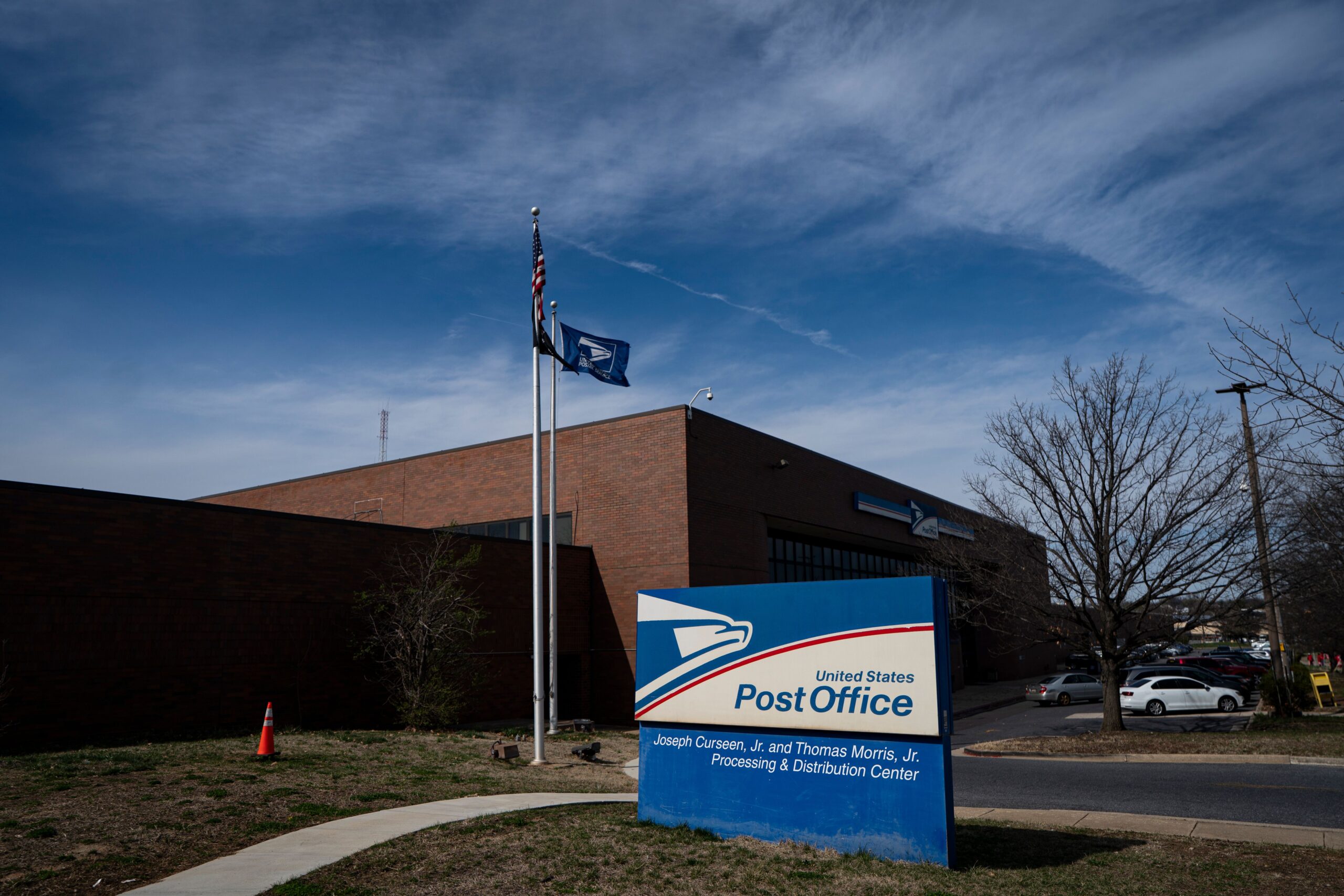 <i>Cliff Owen/AP via CNN Newsource</i><br/>Postmaster General David Steiner speaks at an event in Washington last year marking the 250th anniversary of the Postal Service's founding.