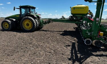 A strip-till tractor