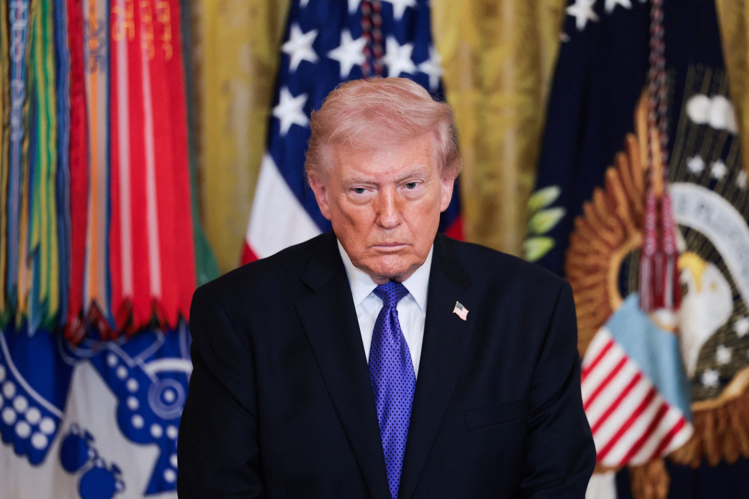 <i>Jonathan Ernst/Reuters via CNN Newsource</i><br/>President Donald Trump attends a Medal of Honor ceremony at the White House on Monday.