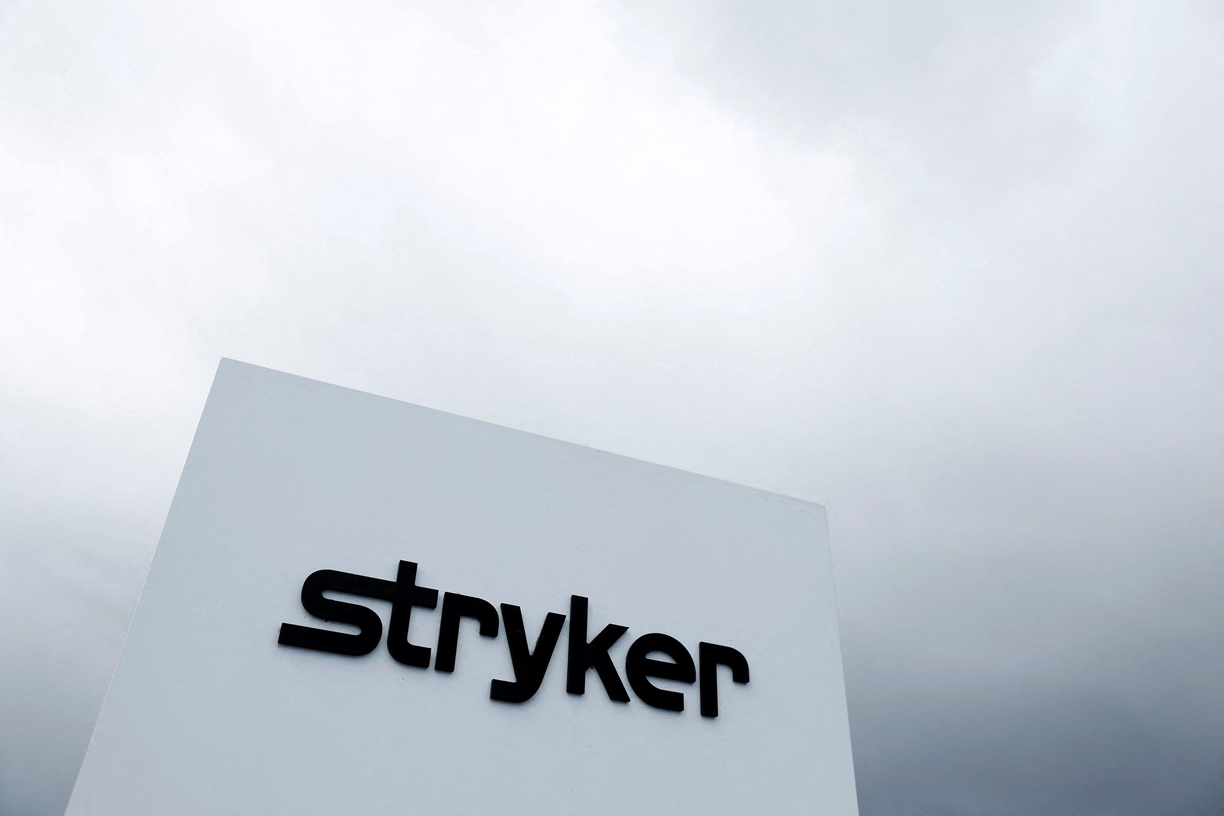 <i>Clodagh Kilcoyne/Reuters/File via CNN Newsource</i><br/>The logo of Stryker medical technology is seen on their plant in Carrigtwohill