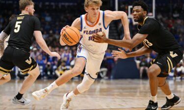 Duke players celebrate after winning the ACC Tournament on Saturday.