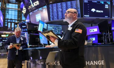 Traders work on the floor of the New York Stock Exchange on Tuesday.