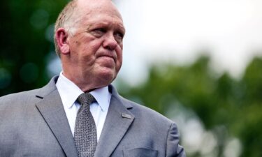 President Donald Trump's border czar Tom Homan speaks to the media outside the White House.