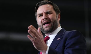 US Vice President JD Vance speaks at Pointe Precision on February 26 in Plover