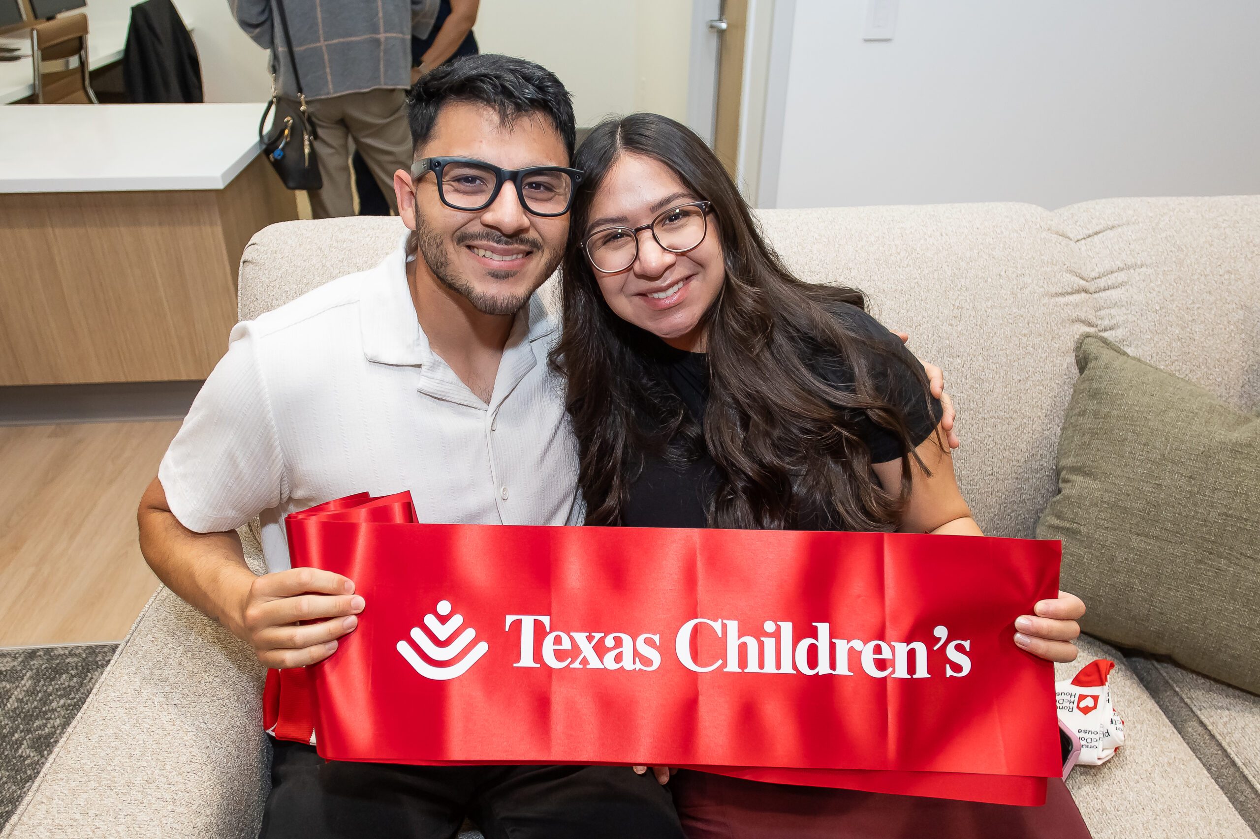 Parents Yadira and Nathan at Texas Children's Hospital in Austin