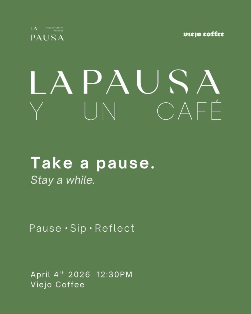 Take a pause. Stay a while.La Pausa y un Café is a space for real conversations, connection, and