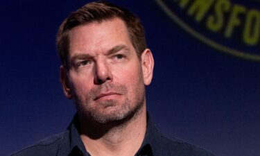 Rep. Eric Swalwell attends the SEIU-United Service Workers West's Gubernatorial Candidate Worker Forum at Meruelo Studios in Los Angeles on January 10.