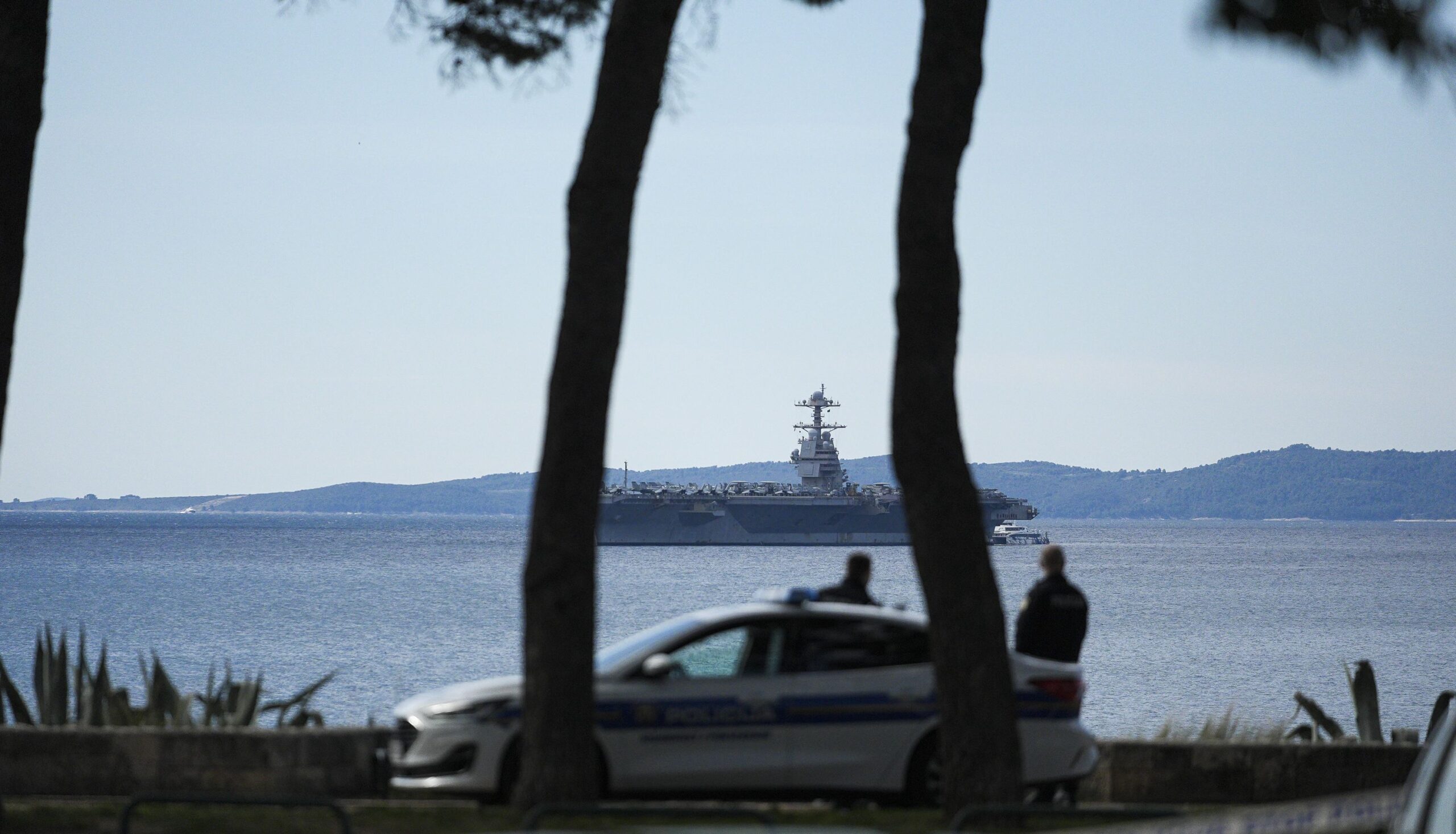 <i>Samir Jordamovic/Anadolu/Getty Images via CNN Newsource</i><br/>The USS Gerald Ford arrived in Split as part of a planned visit and technical maintenance after a months-long mission and war operations in the Middle East
