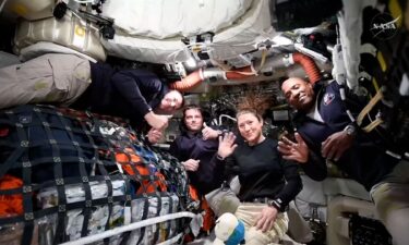 The Artemis II crew takes questions from ABC News and Fox News on April 2.