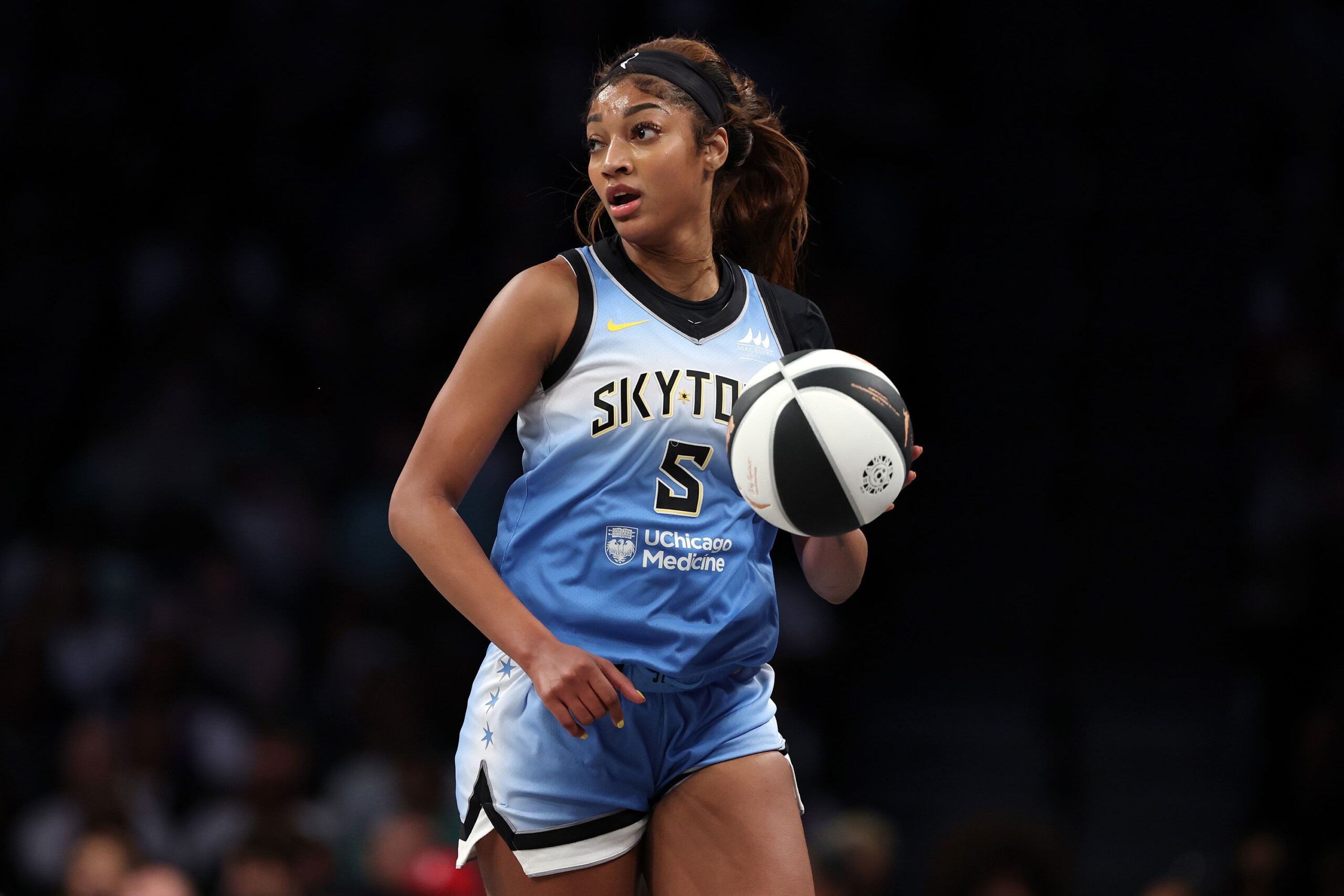<i>Sarah Stier/Getty Images via CNN Newsource</i><br/>Angel Reese is heading to the Atlanta Dream after spending her first two WNBA seasons with the Chicago Sky.