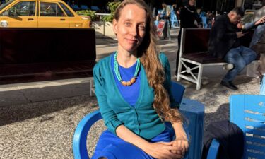 US journalist Shelly Kittleson poses for a picture in Baghdad on March 31