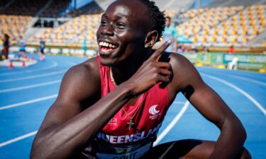 Gout Gout won the 100m final of the Australian Athletics Junior Championships in Brisbane this past weekend.