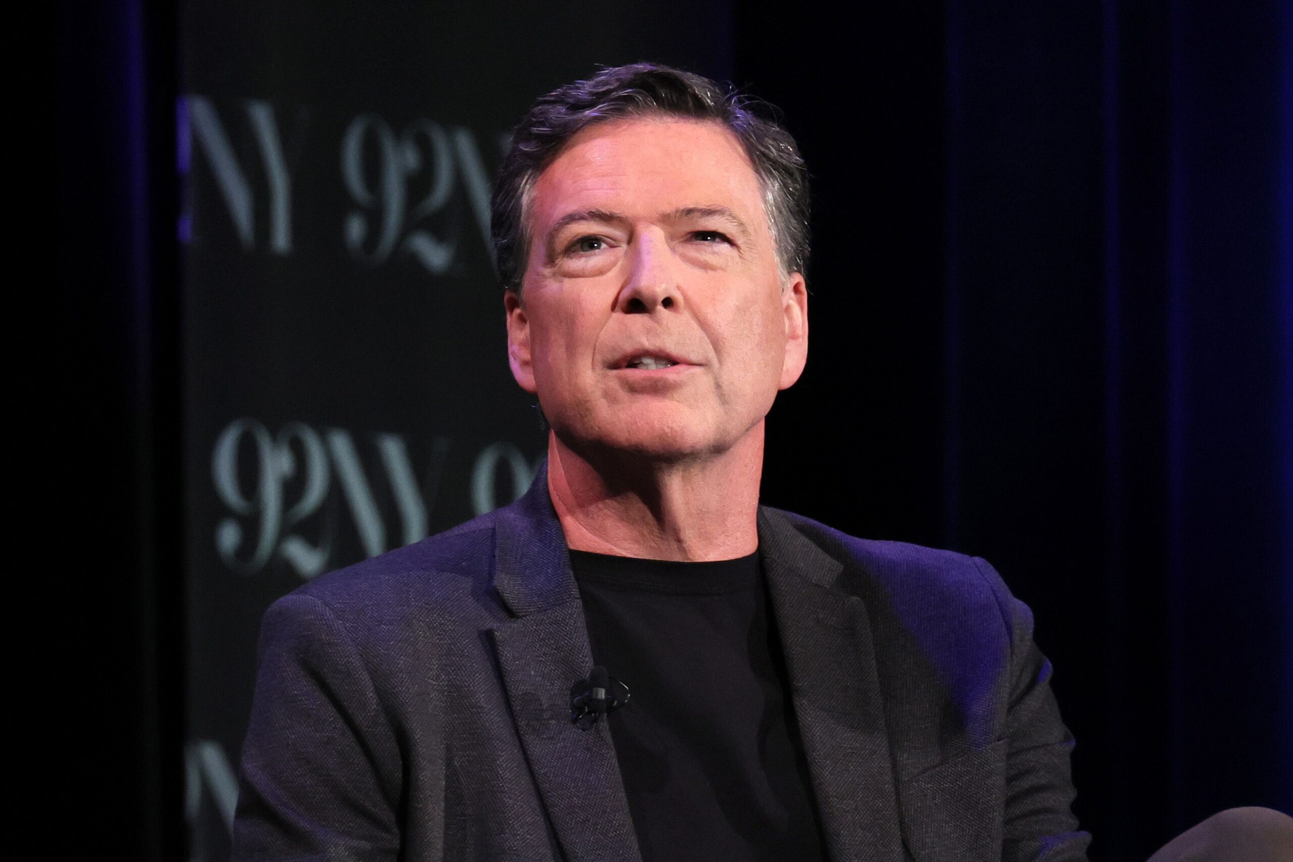 James Comey speaks onstage during Former FBI Director James Comey In Conversation With MSNBC's Nicolle Wallace at 92NY in New York City, on May 30, 2023.