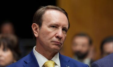 Louisiana Gov. Jeff Landry during a Senate Homeland Security and Governmental Affairs Committee confirmation hearing in Washington