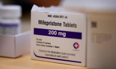 Mifepristone tablets sit on a table at a Planned Parenthood clinic in Ames