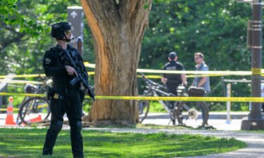US Secret Service responds after a person was shot by law enforcement near the Washington Monument in Washington
