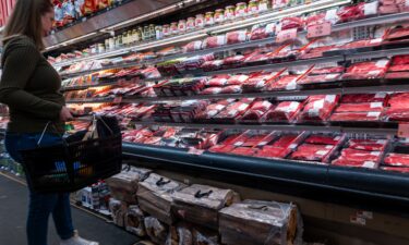 Meat is displayed at a grocery store in Brooklyn on May 12