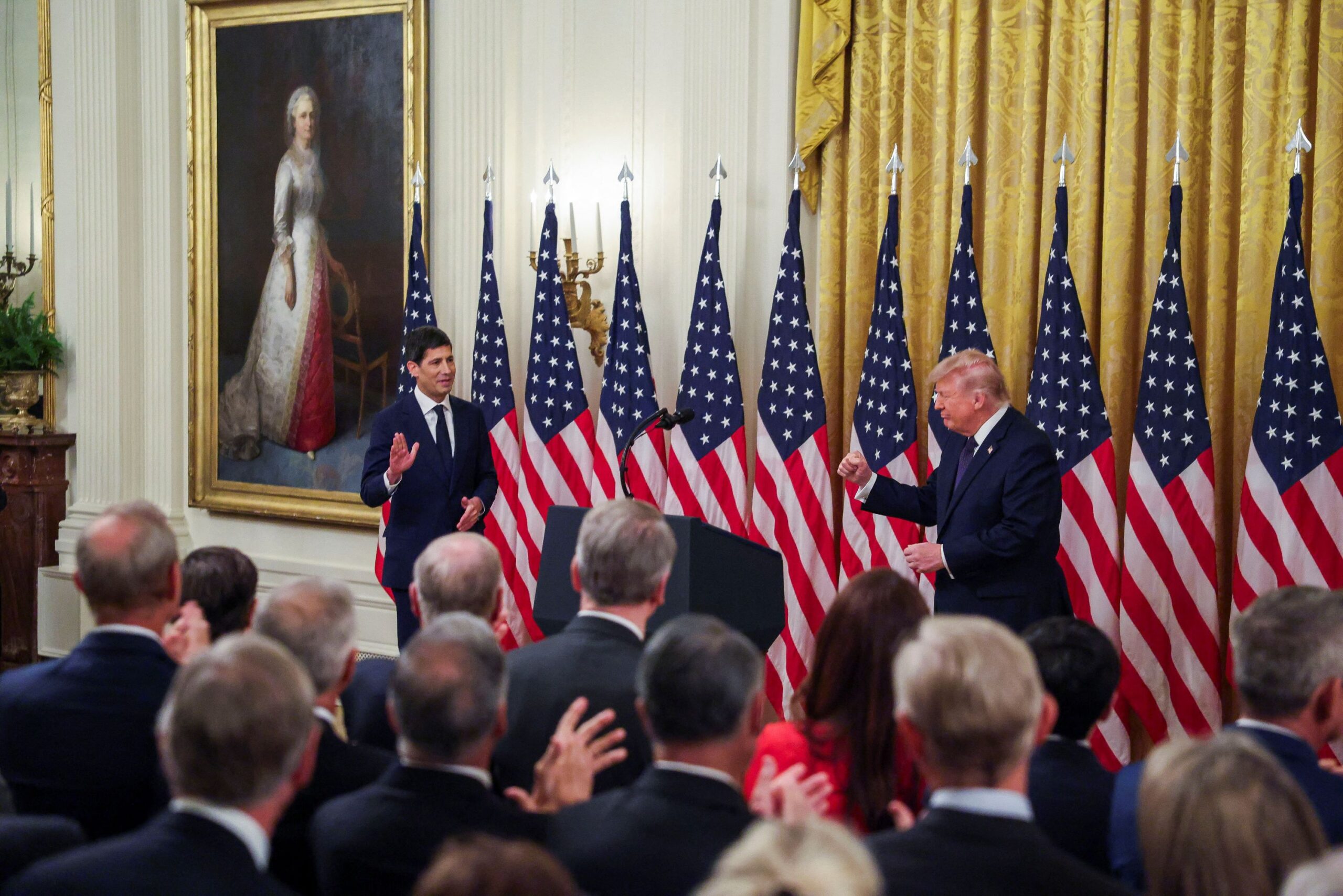 <i>Jonathan Ernst/Reuters via CNN Newsource</i><br/>Incoming Federal Reserve Chair Kevin Warsh stands in the East Room during his swearing-in ceremony