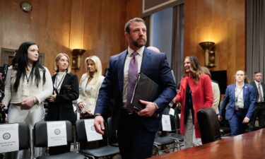 Senator Markwayne Mullin departs after a Senate Homeland Security and Governmental Affairs Committee confirmation hearing on Capitol Hill in Washington