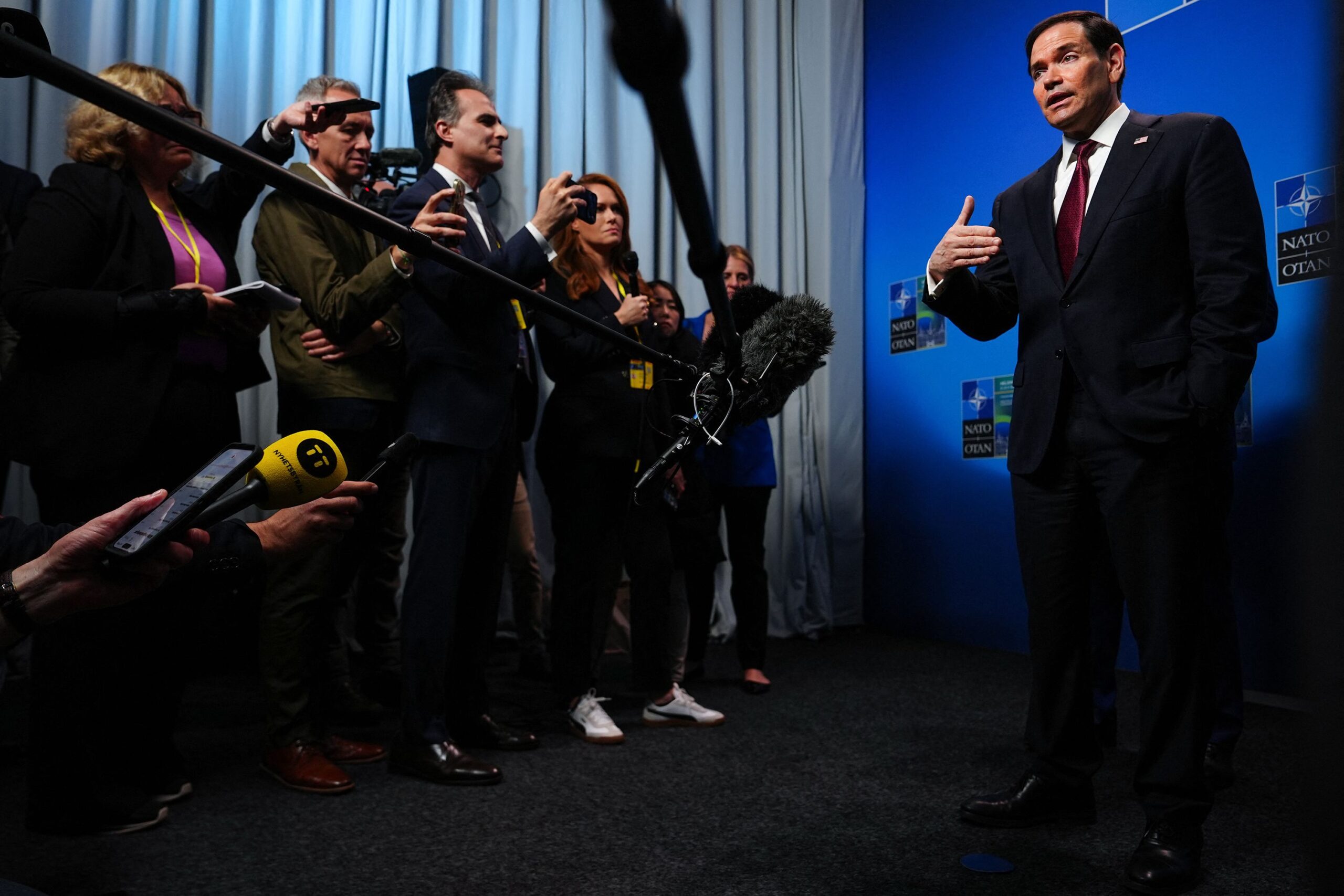 <i>Fatemeh Bahrami/Anadolu/Getty Images via CNN Newsource</i><br/>Spokesperson for Iran's Ministry of Foreign Affairs Esmail Baghaei attends a press conference in Tehran