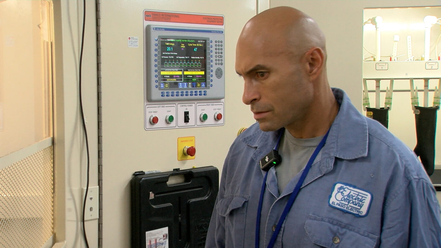 Teacher Eric Garcia touring EL Paso Electric's Montana Power Plant