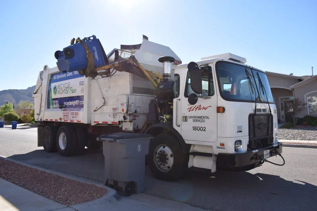 Crews with the city of El Paso's Environmental Services Department pick up trash and recyclables throughout the city.