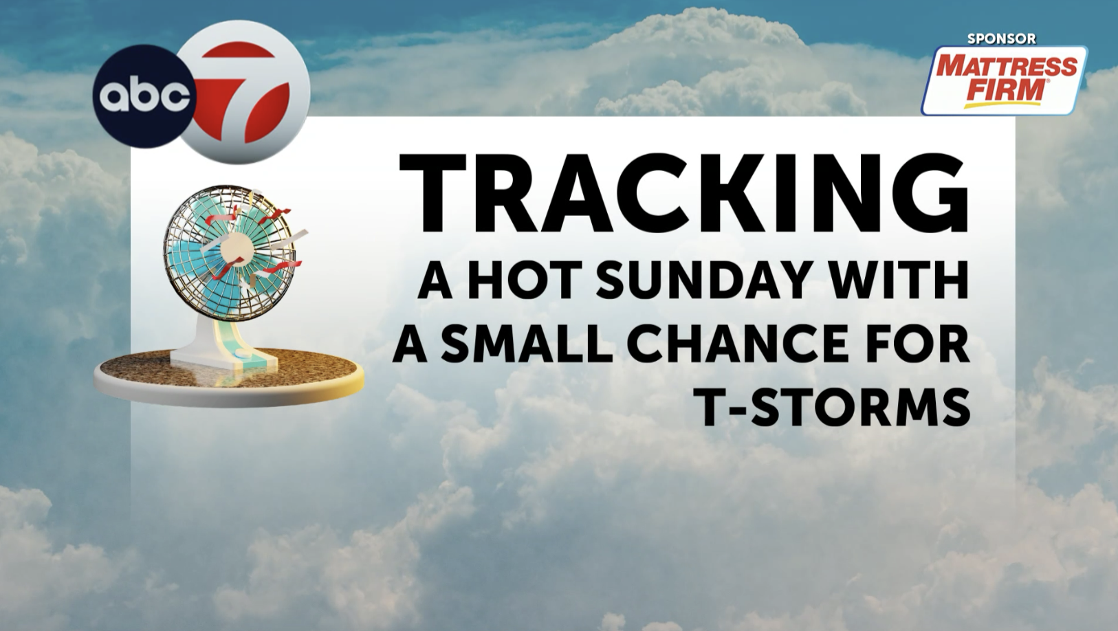 ABC-7 StormTrack Weather: Hot Sunday expected with eastern isolated ...