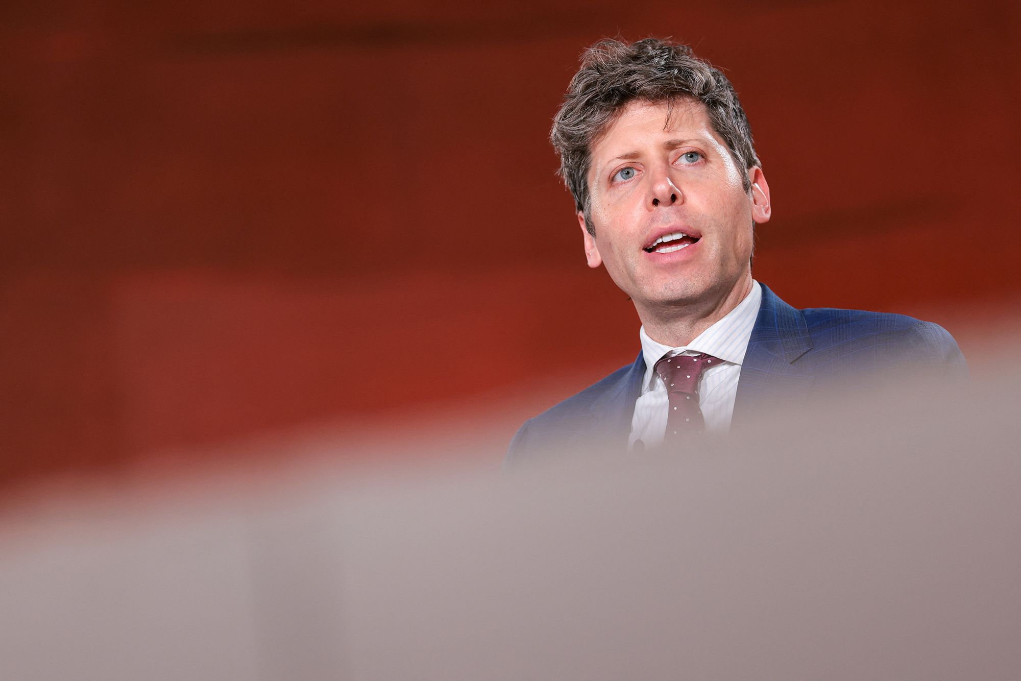 <i>Kylie Cooper/Reuters via CNN Newsource</i><br/>CEO of OpenAI Sam Altman speaks in Washington