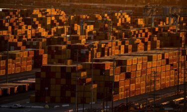 Shipping containers at the Port of Long Beach in Long Beach