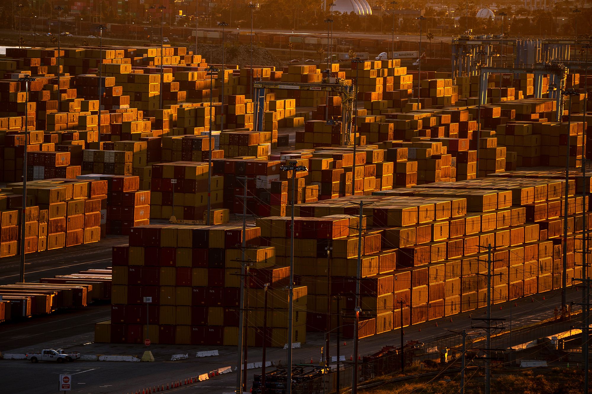 <i>Kyle Grillot/Bloomberg/Getty Images via CNN Newsource</i><br/>Shipping containers at the Port of Long Beach in Long Beach