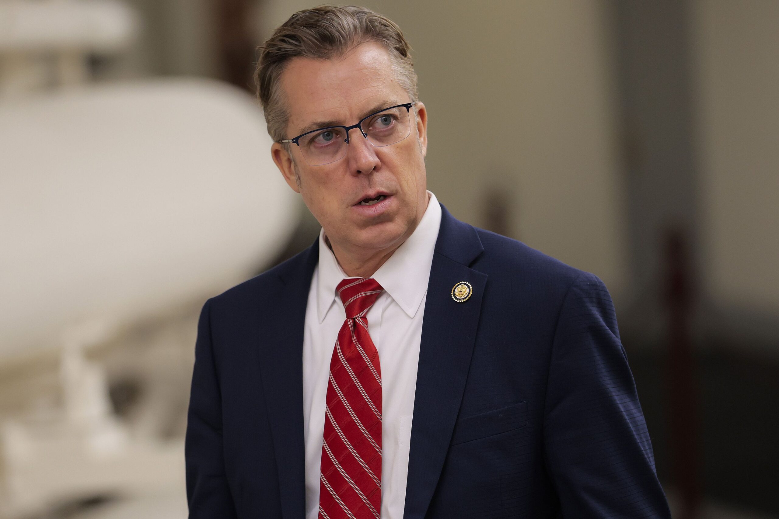 <i>Heather Diehl/Getty Images via CNN Newsource</i><br/>Rep. Andy Ogles walks through the US Capitol on February 3.
