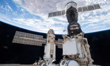 Russia's "Nauka" Multipurpose Laboratory Module is pictured shortly after docking to the Zvezda service module's Earth-facing port on the International Space Station.