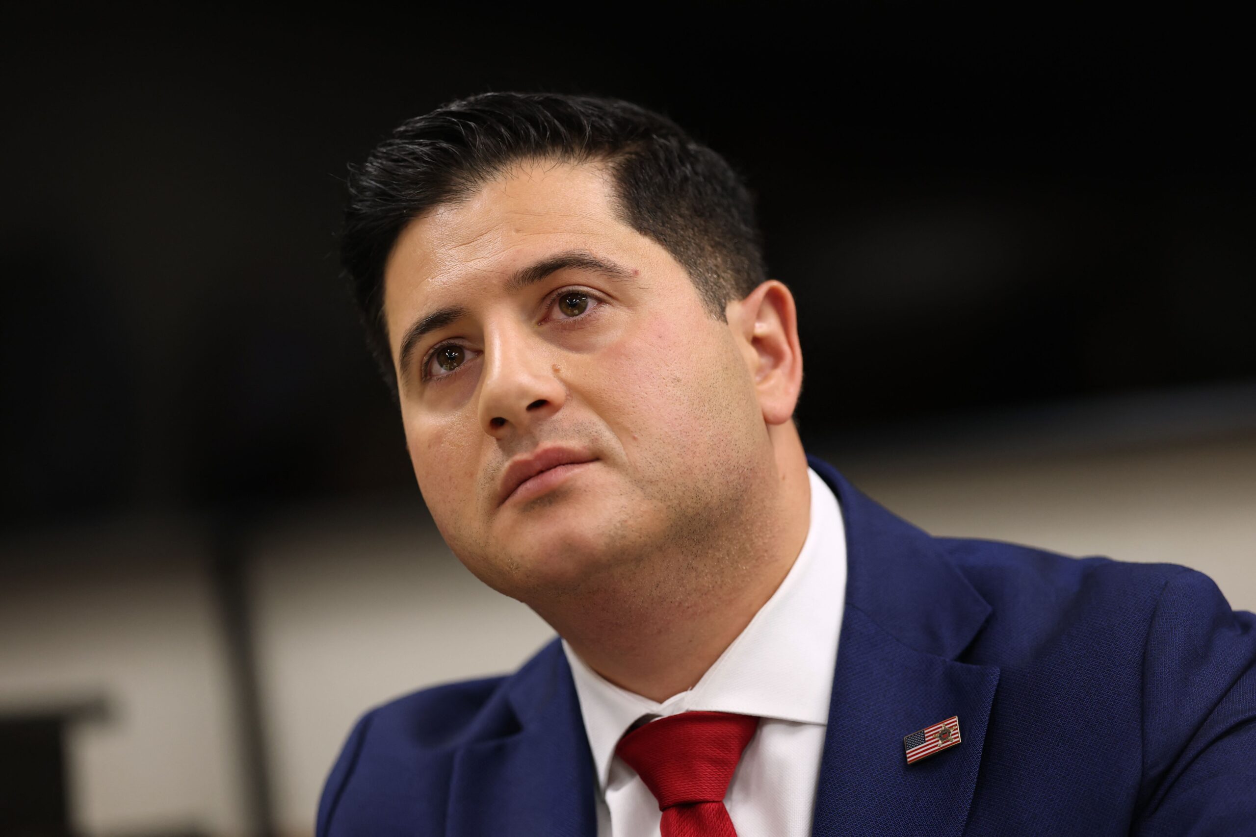 <i>Patrick T. Fallon/AFP/Getty Images via CNN Newsource</i><br/>Assistant US Attorney for the Central District of California Bill Essayli attends a news conference to discuss fraud prevention on January 9