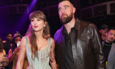 Taylor Swift and Travis Kelce attend the 2026 iHeartRadio Music Awards in Los Angeles.