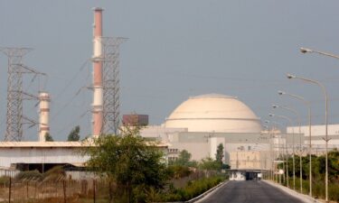 The reactor building of Bushehr nuclear power plant is seen just outside the city of Bushehr